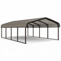 Carport aus Stahl mit Polycarbonat-Dach 6x4m Braun