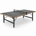 Tischtennistisch rechteckig 274x153x76 cm MDF Stahl Schwarz