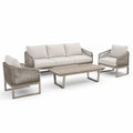 Gartenlounge-Set Aluminium mit Polyester und Tisch