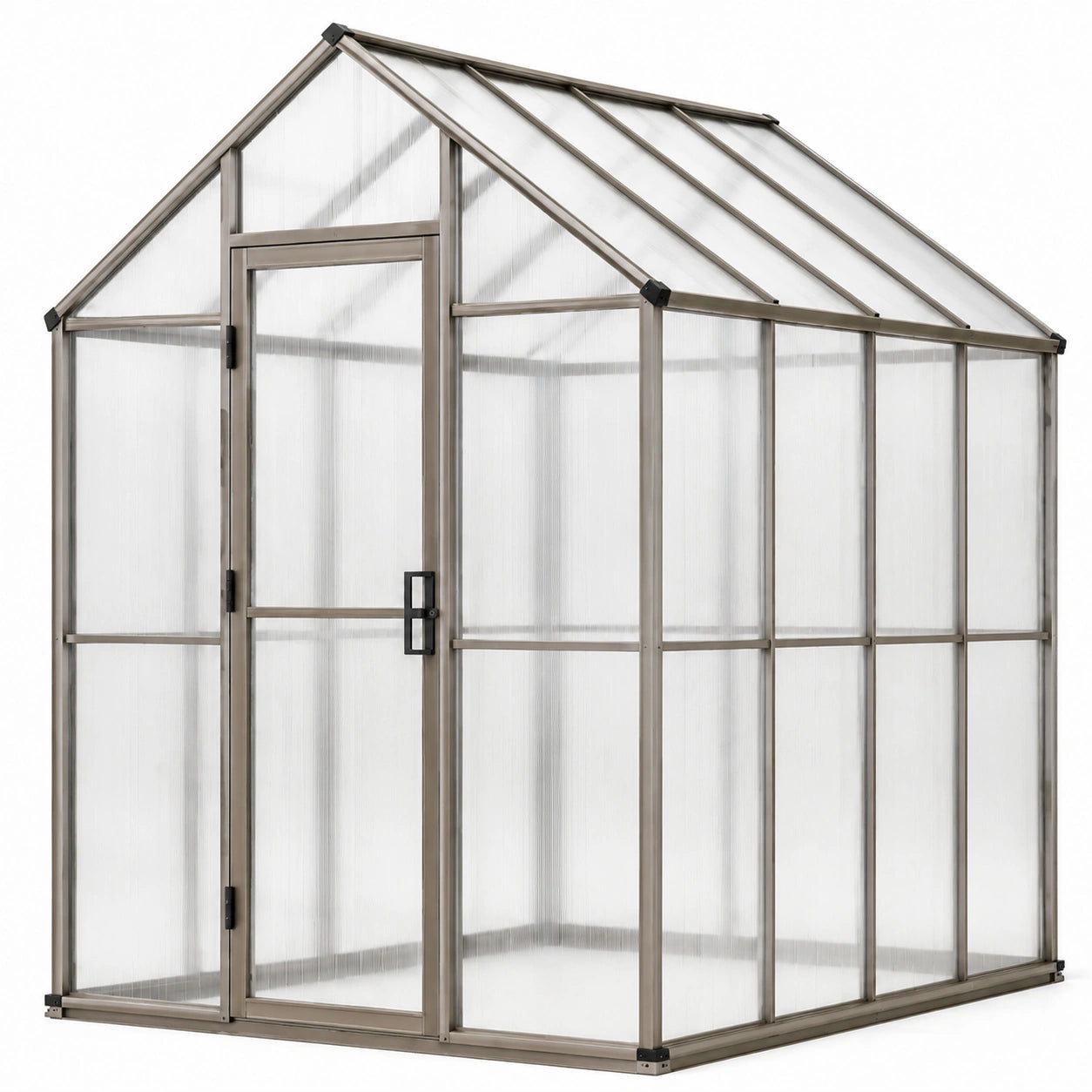 Gewächshaus Aluminium Polycarbonat 190x185x202cm
