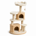 Katzenbaum aus Holz und Sisal, Beige, 120 cm