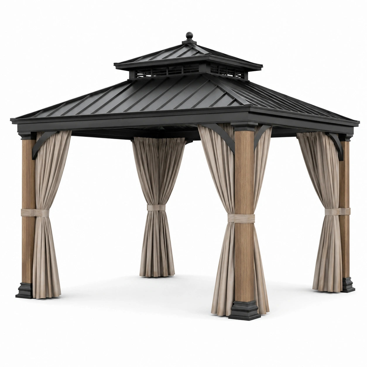 Pavillon mit Aluminiumrahmen und Polyestergewebe Vorhänge 3x3m